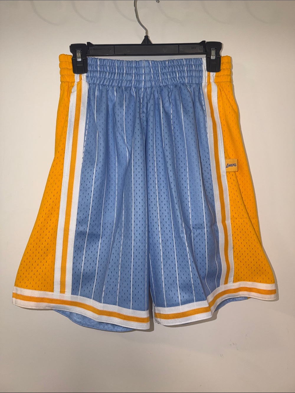 🏀🩳🏀 Mitchell & Ness LA Lakers Yellow and Light Blue Shorts
